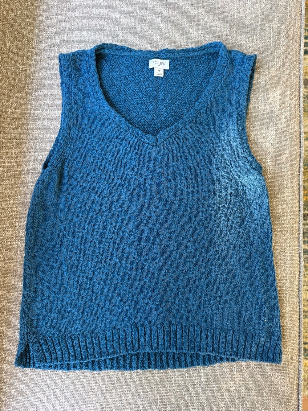 J. Crew Women’s Teal V-Neck Knit Sweater Tank Top